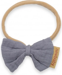 Naglavni trak iz muslina za dojenčke New Baby, siv