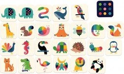 Vilac leseno spominsko pexeso mavrične živalice