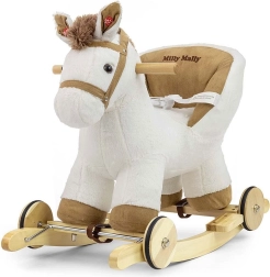 Gugalni in potisni plišasti konjiček z varnostnim sedežem MILLY MALLY Polly