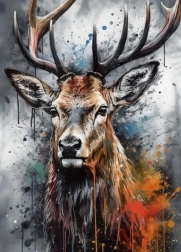 Diamantno slikanje jelen 30 × 40 cm