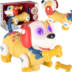 interaktivni kužek s kostjo na dotik in lučmi