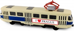 Kovinski retro tramvaj PRAGUE T3 16 cm z odpirajočimi se vrati