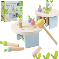 Lesena igra Zabij korenje s kladivcem