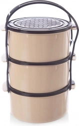 Plastična trietažna posoda za prenašanje jedi 3 × 1,5 l