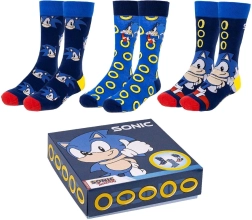 Komplet nogavic Sonic – 3 pari v darilni škatli