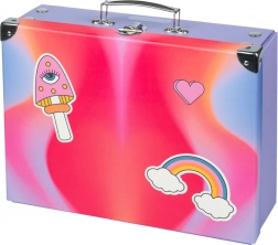 Zložljiv šolski kovček Mavrica rdeč