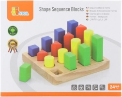 Lesena vstavljanka – barve in oblike