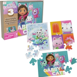 Lesene sestavljanke Mačja hiša GABI – 3×24 kosov