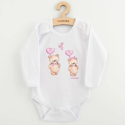 Otroško bodi z motivom New Baby Love Bears, dolg rokav (56/0–3 m)