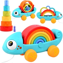 Mavrični kameleon Montessori sestavljanka od 18 mesecev