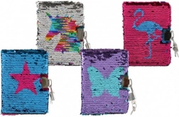 Beležka z bleščicami in ključavnico TEDDIES