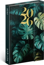 Tedenski magnetni dnevnik Monstera 2026, 11 x 16 cm