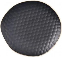 Keramični desertni krožnik TEA TIME 16,5 × 15 cm, črn