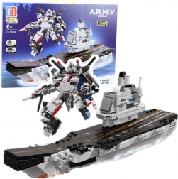 Konstrukcijski komplet letalonosilka in robot 2v1, 737 kosov