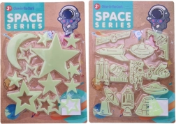 Svetleča dekoracija s vesoljsko tematiko 30 x 21 cm