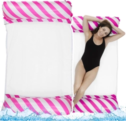 Napevna vodna viseča mreža bela-roza 120x70 cm