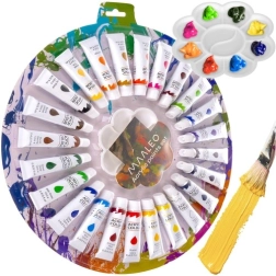 Akrilne barve 24×12 ml s paleto MAALEO