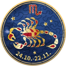 Curiosi okrogel puzzle zodiak Škorpijon 33 kosov