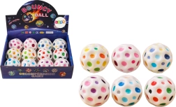 Kozmična žogica za metanje in stiskanje z izboklinami, bela 7 cm