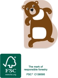 Majhna stopinja lesena črka B