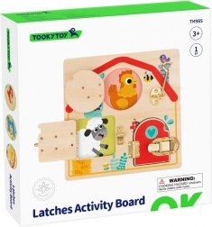 lesena aktivnostna deska z zapahi