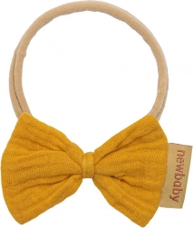 naglavni trak za dojenčke New Baby muslin v gorčični barvi