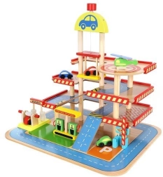 Leseno parkirišče z garažo za otroke