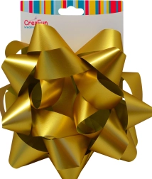 Golden gift bow 20 cm