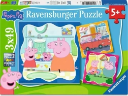 Ravensburger sestavljanka Pujsa Pepa – družina na prvem mestu 3×49 koščkov