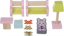 Dnevna soba - lesen pohištveni set za punčke Cubika