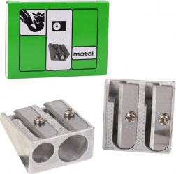 Kovinski dvojni šilček za tanke in debele barvice