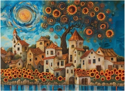 Sestavljanka Sončnice 1000 koščkov