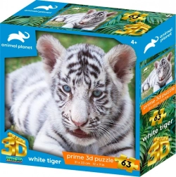 3D sestavljanka Animal Planet beli tiger 63 kosov