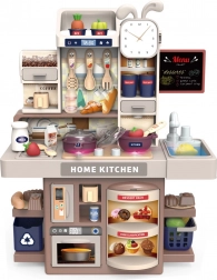 Otroška kuhinjica s svetlobnimi učinki, paro in kroženjem vode – 33 delov
