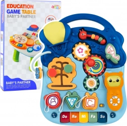 Interaktivna izobraževalna mizica 6v1 z lučmi in zvoki, pastelna
