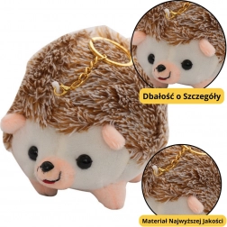 Plišasti ježek obesek rjav 9 cm