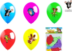 napihljivi baloni Krtek in prijatelji 30 cm, komplet 5 kos
