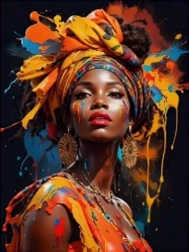 Diamantno slikanje Afričanka II 30 × 40 cm
