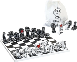 Lesene šahovnice VILAC – dizajn KEITH HARING