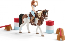 Schleich Horse Club – Hannahin zahodni jahalni komplet – barrel racing set