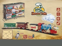 Električna vlakovna proga, 25 delov, s svetlobnimi in zvočnimi učinki