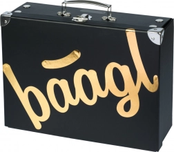 Zložljiv šolski kovček Gold s kovinskimi okovi Baagl