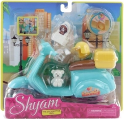 motoristični skuter za punčko z dodatki