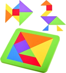 Pena tangram sestavljanka – barvna logična uganka