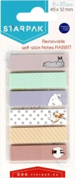 Self-adhesive bunny labels, colorful index tabs for kids