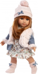 Realistična punčka z mehkim tekstilnim telesom 35 cm Llorens NICOLE