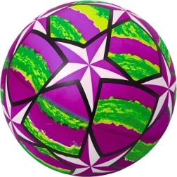 Vijolična gumijasta žoga s svetlečimi zvezdicami 24 cm