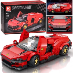 Tehnični komplet – futuristični rdeči superavto z dvižnimi vrati, 275 delov