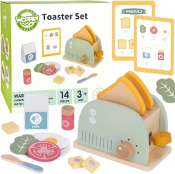 Woopie green lesen toaster – zajtrkovni komplet z dodatki, 14 delov, FSC