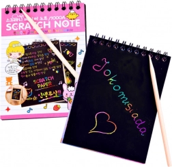 Mavrična strgalna kartica z risalno paličico – Mavrica